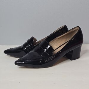 Elegant Black Patent Leather Women's Loafers